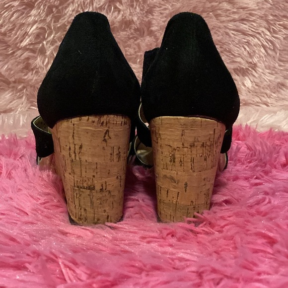 Life Stride Heidi microsuede cork covered open toe laser cut shoes size 8.5 - Picture 7 of 15